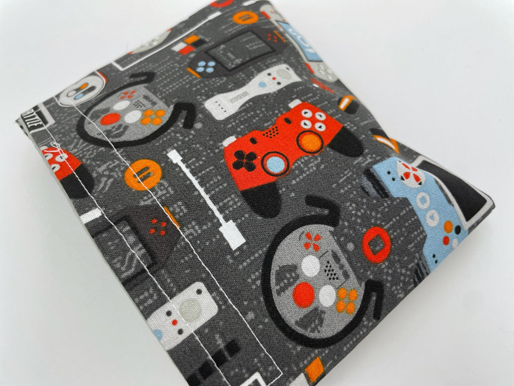 Reusable Snack Bag, Reusable Baggie, Game Console Snack Bag, Fabric Snack Bag, Reusable Fabric Snack Bag - Video Gamer