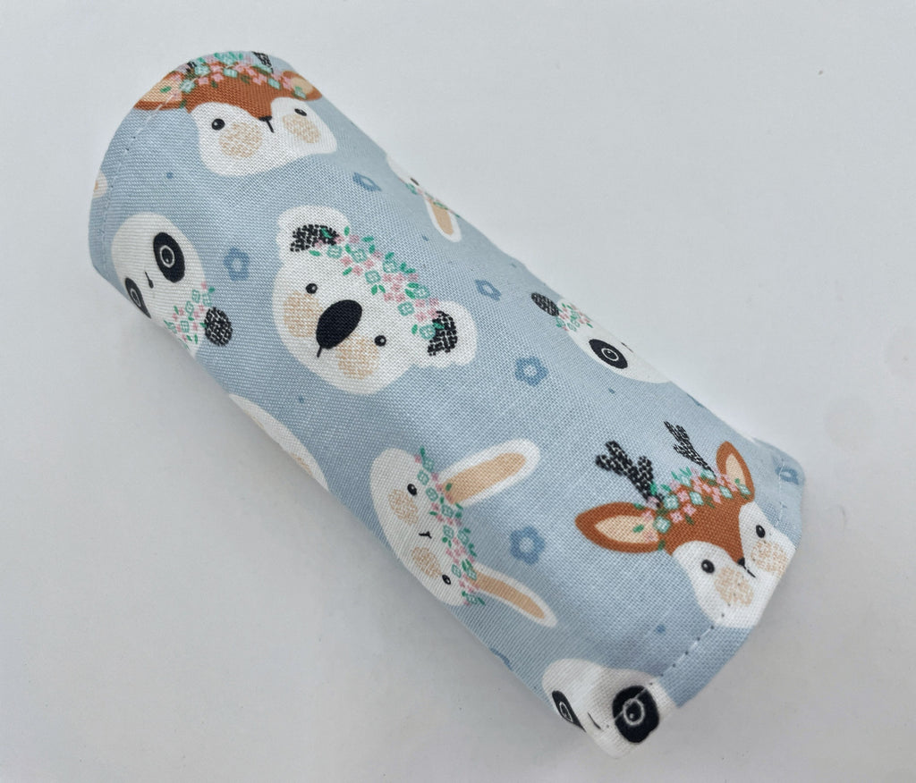 Crayon Roll, Crayon Caddy, Travel Toy, Kids Stocking Stuffer, Crayons Included - Deer Panda Rabbit