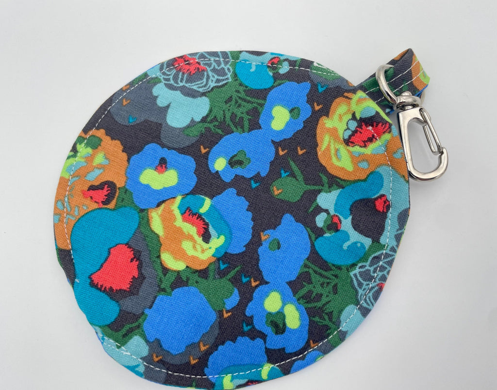 Ear Bud Pouch, Lens Cap Holder, Pacifier Pouch, Earbud Pouch, Earbud Case, Ear Bud Case, Paci Pod - Peonies in Swamp