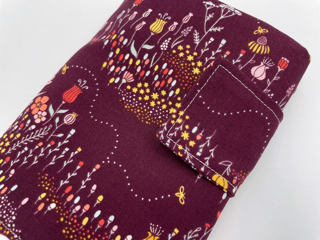 Interchangeable Knitting Needle Case, Knitting Notions Storage. Crochet Hook Roll, Knitting Needle Organizer - Deer Ruby Purple