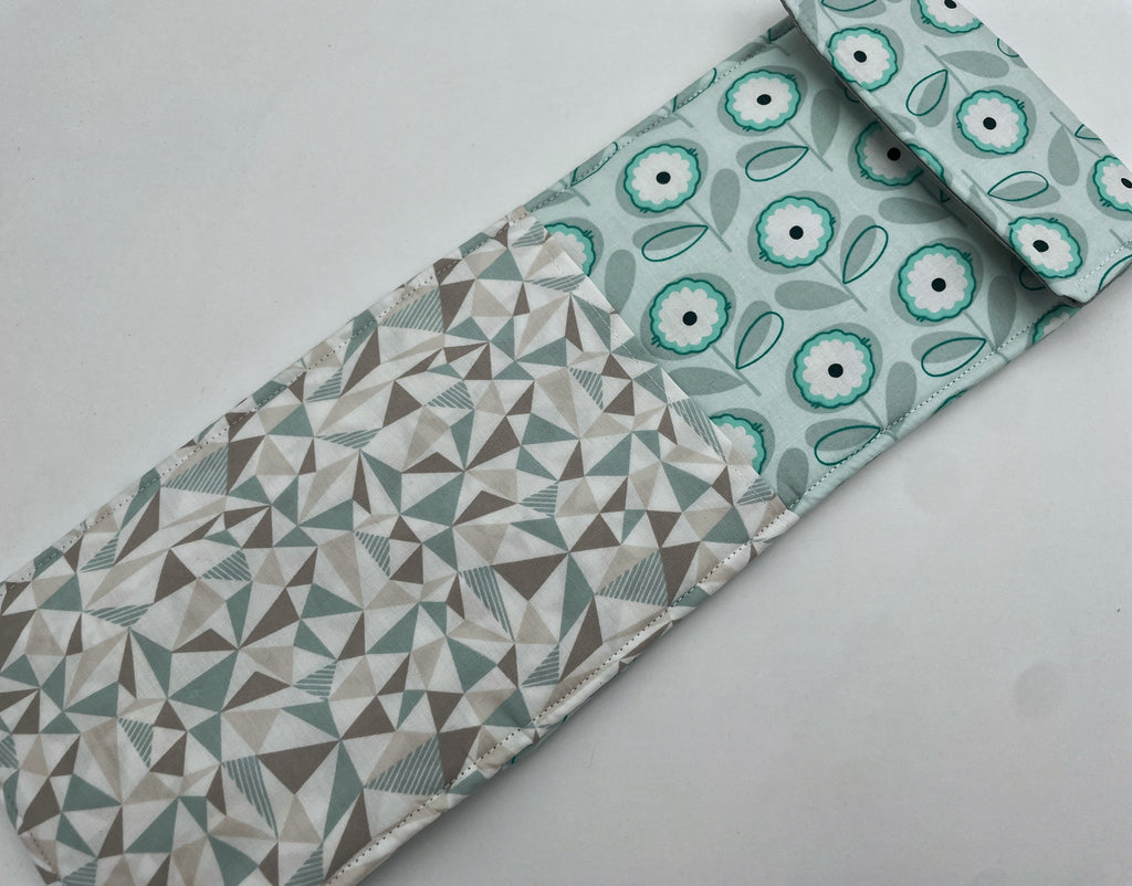 Grey Curling Iron Holder, Curling Iron Case, Travel Flat Iron Sleeve, Flat Iron Case Curling Iron Cover - Petals Menthe