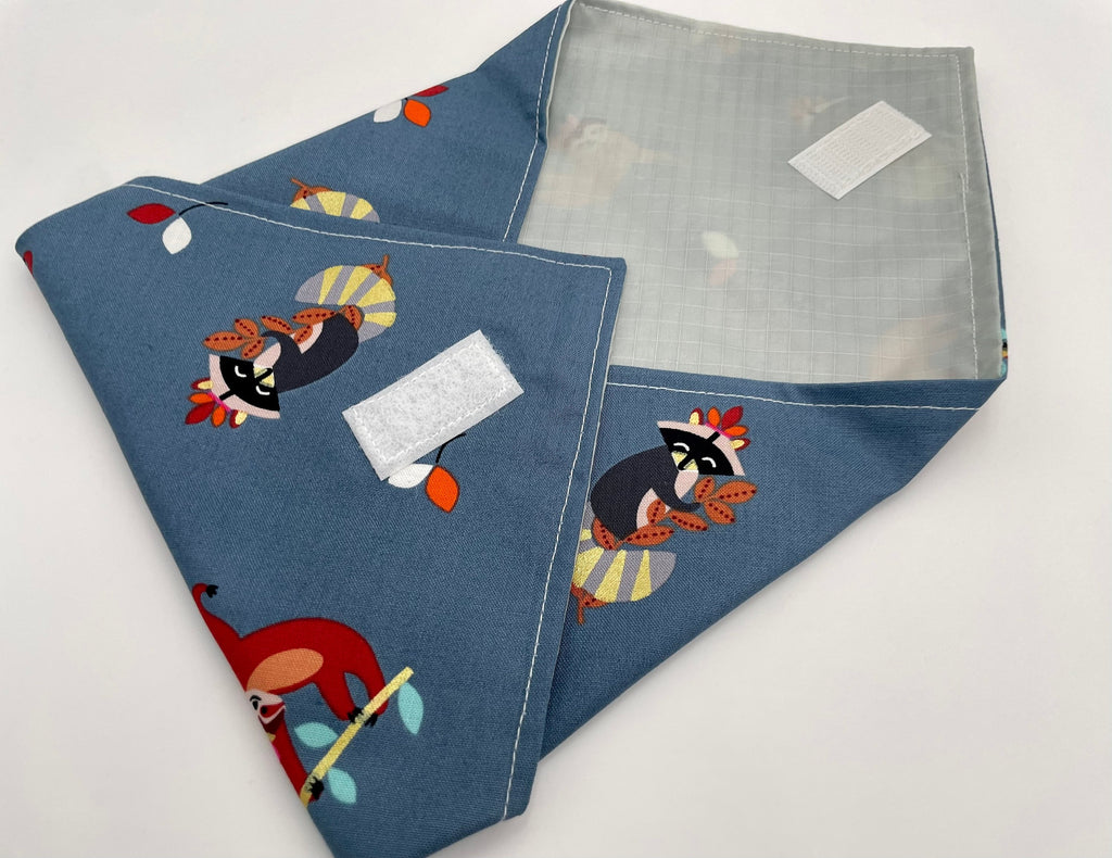 Reusable Sandwich Bag  Science Sandwich Wrap - Reusable Sandwich Mat - Sandwich Baggie - Sandwich Holder - Sloth Raccoon