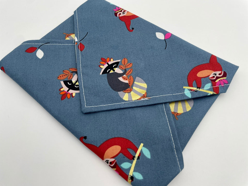 Reusable Sandwich Bag  Science Sandwich Wrap - Reusable Sandwich Mat - Sandwich Baggie - Sandwich Holder - Sloth Raccoon