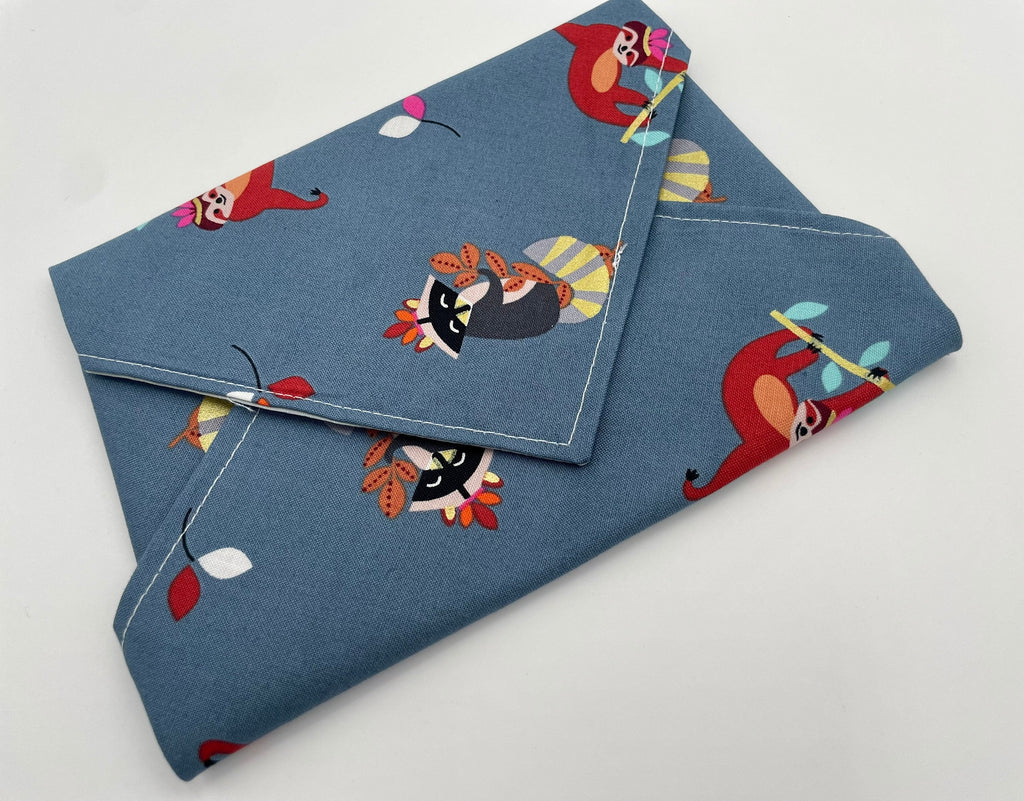 Reusable Sandwich Bag  Science Sandwich Wrap - Reusable Sandwich Mat - Sandwich Baggie - Sandwich Holder - Sloth Raccoon