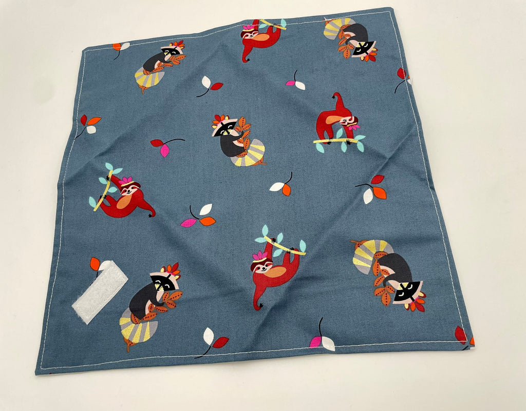 Reusable Sandwich Bag  Science Sandwich Wrap - Reusable Sandwich Mat - Sandwich Baggie - Sandwich Holder - Sloth Raccoon