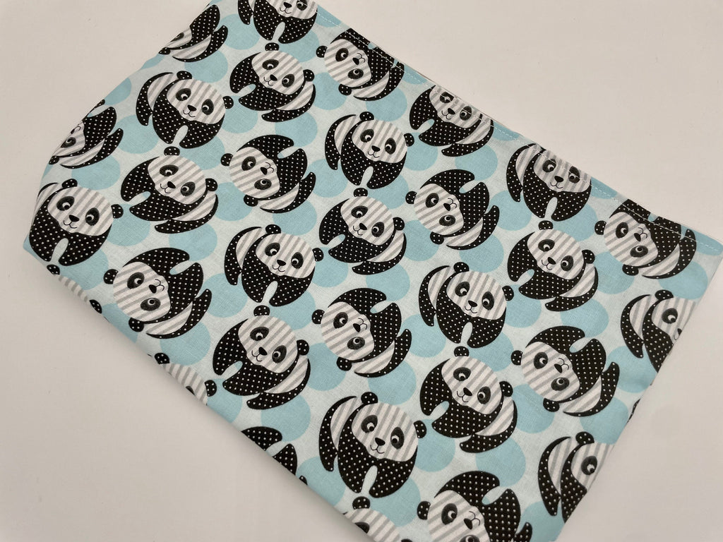 Reusable Popcorn Bag, Reusable Microwave Popcorn, Microwave Popcorn Cozy, Eco-Friendly Snack Holder - Panda Bear Blue