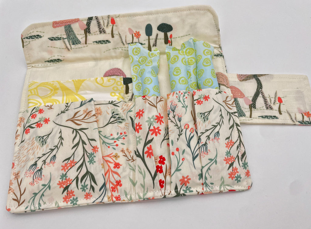 Privacy Pouch, Red Tampon Case, Sanitary Pad Case, Pad Pouch, Tampon Bag, Tampon Holder - Meadow Wind