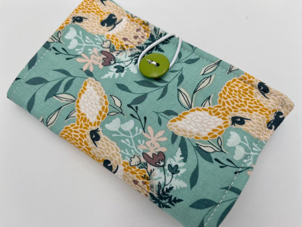 Tea Wallet, Tea Bag Holder, Tea Bag Wallet, Teabag Wallet, Teabag Holder, Tea Bag Organizer - Deer Honeybee Green