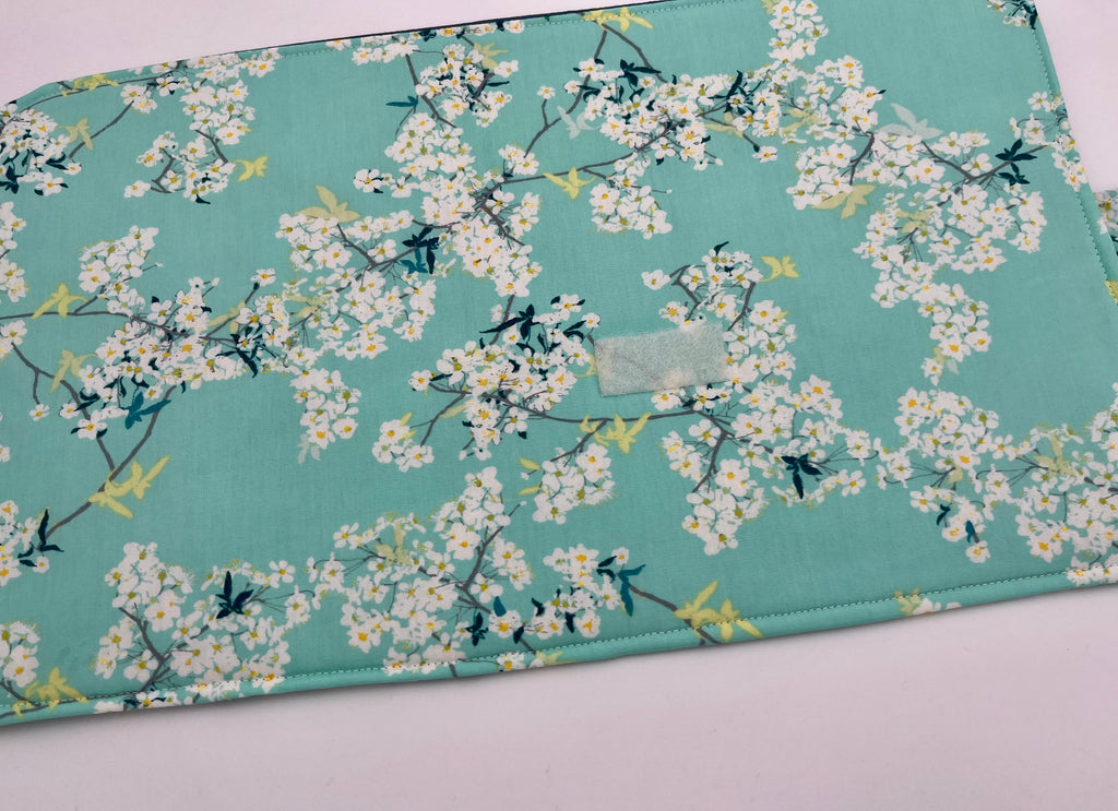 Interchangeable Knitting Needle Case, Knitting Notions Storage, Crochet Hook Roll, Knitting Needle Organizer - Green Floral