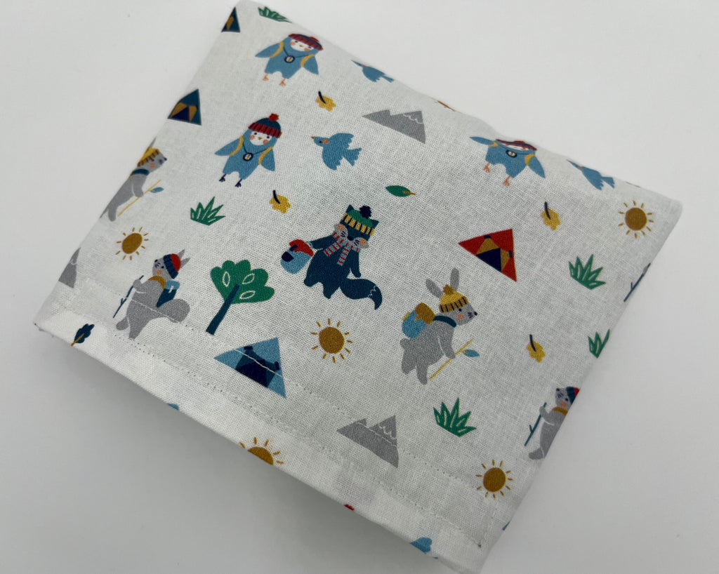 Reusable Snack Bag, Reusable Baggie, Animal Snack Bag, Fabric Snack Bag, Reusable Fabric Snack Bag - Animals Hiking