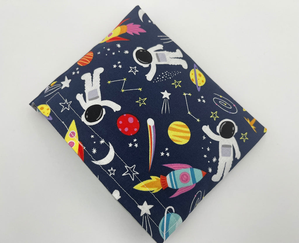 Reusable Snack Bag, Unicorn Reusable Baggie, Unicorn Snack Bag, Fabric Snack Bag, Reusable Fabric Snack Bag - Space Rainbow Astronaut