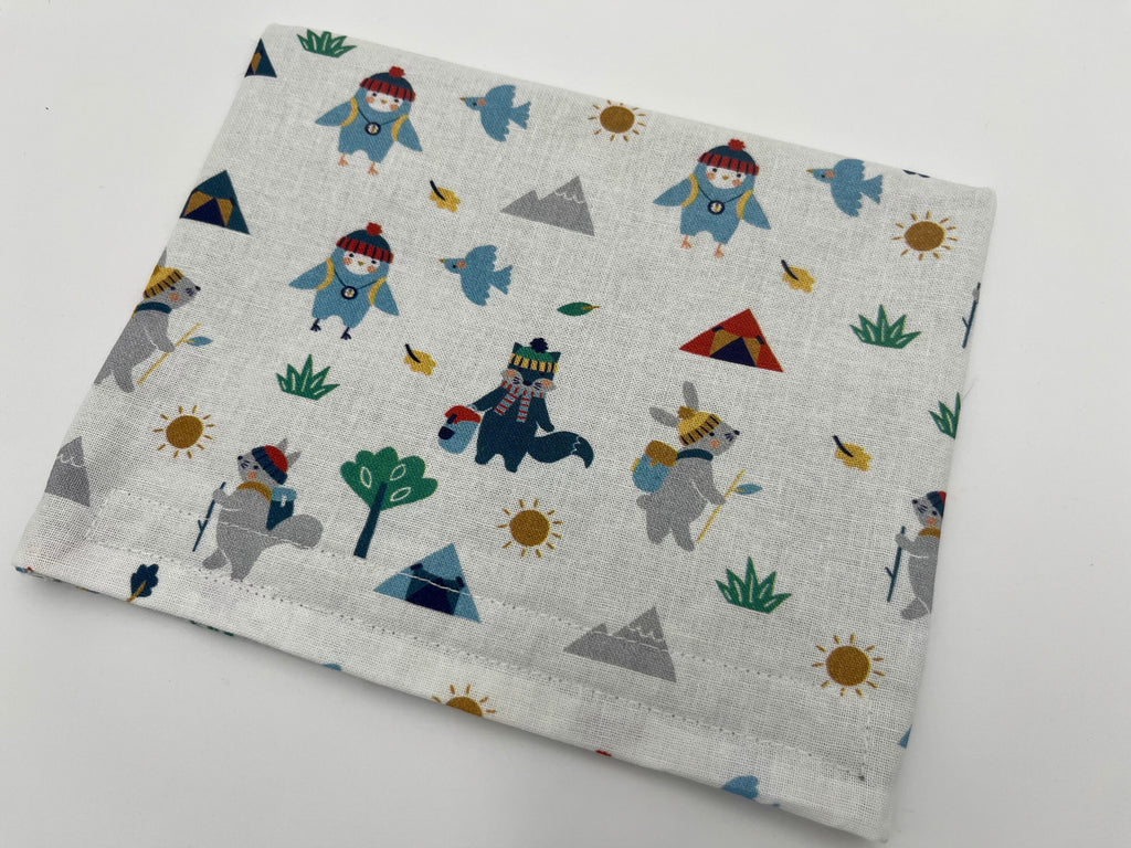 Reusable Snack Bag, Reusable Baggie, Animal Snack Bag, Fabric Snack Bag, Reusable Fabric Snack Bag - Animals Hiking