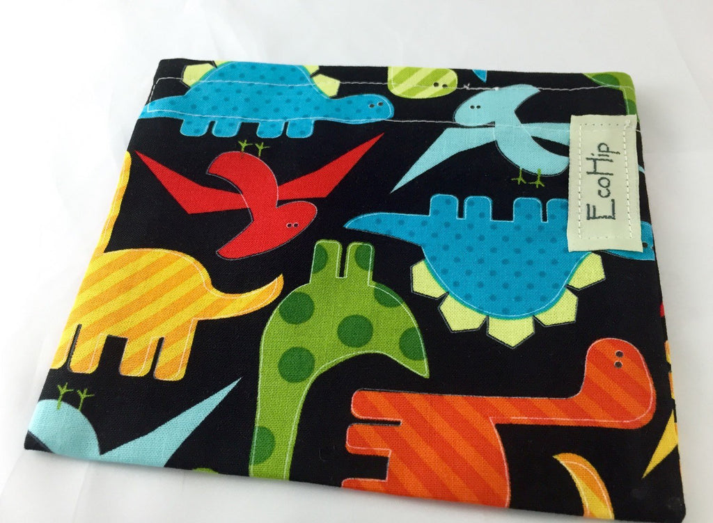 Dinosaur Snack Bag, Eco-Friendly Snack Baggie for Boy's School Lunch - EcoHip Custom Designs