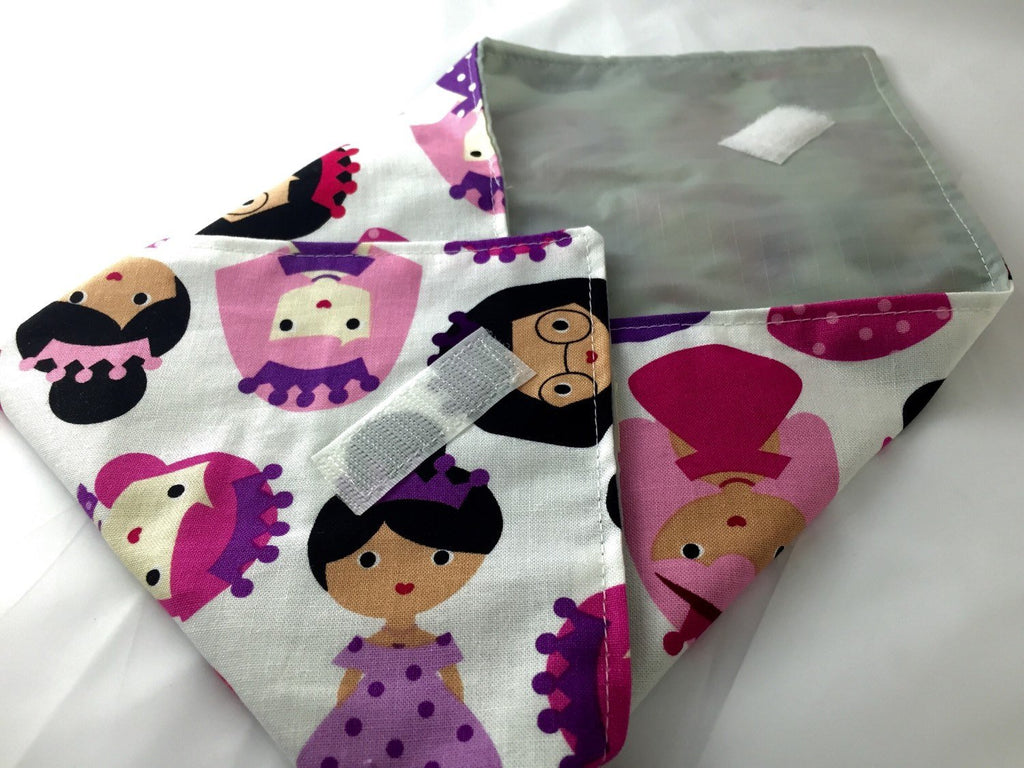 Princess Sandwich Mat, Pink Reusable Sandwich Bag, Eco-Friendly Napkin - EcoHip Custom Designs