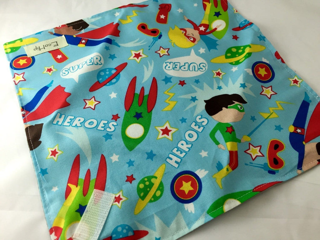 Reusable Sandwich Bag, Superhero Sandwich Wrap, Eco-Friendly School Lunch - EcoHip Custom Designs