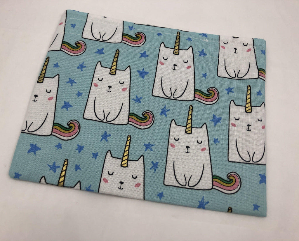 Reusable Girl’s Snack Bag, School Lunch Baggie, Cat, Unicorn - EcoHip Custom Designs