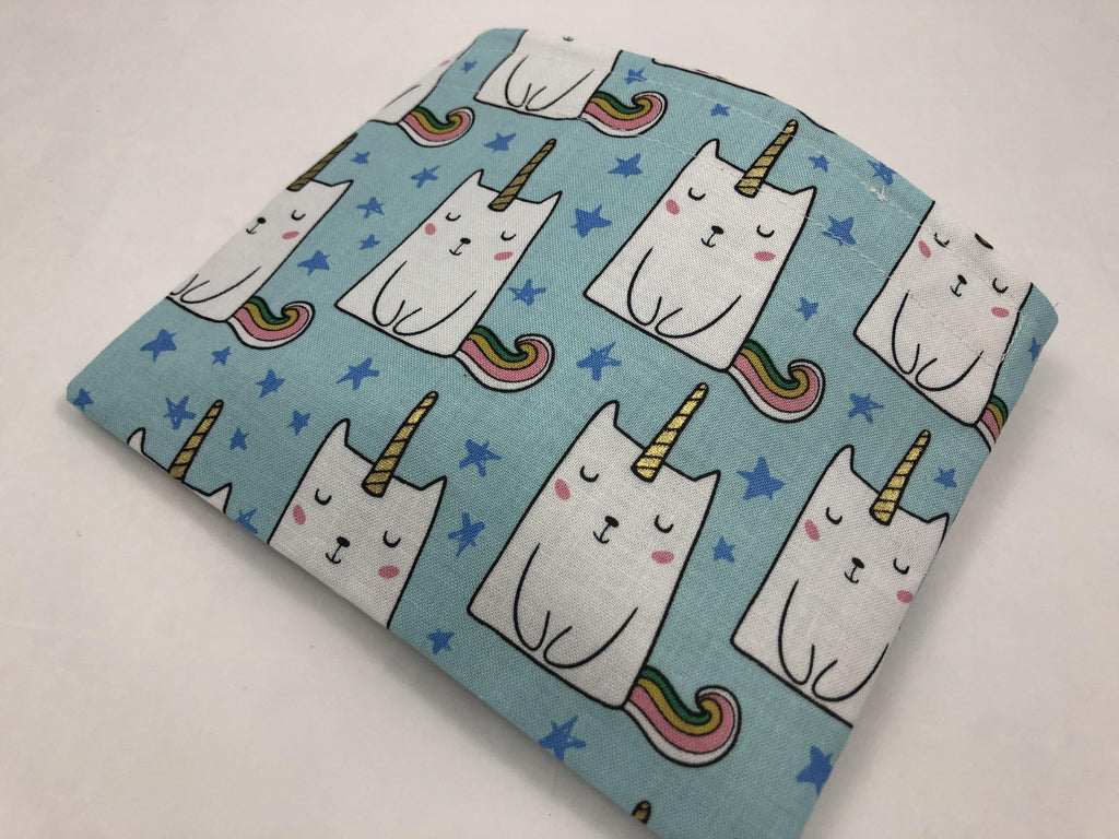 Reusable Girl’s Snack Bag, School Lunch Baggie, Cat, Unicorn - EcoHip Custom Designs