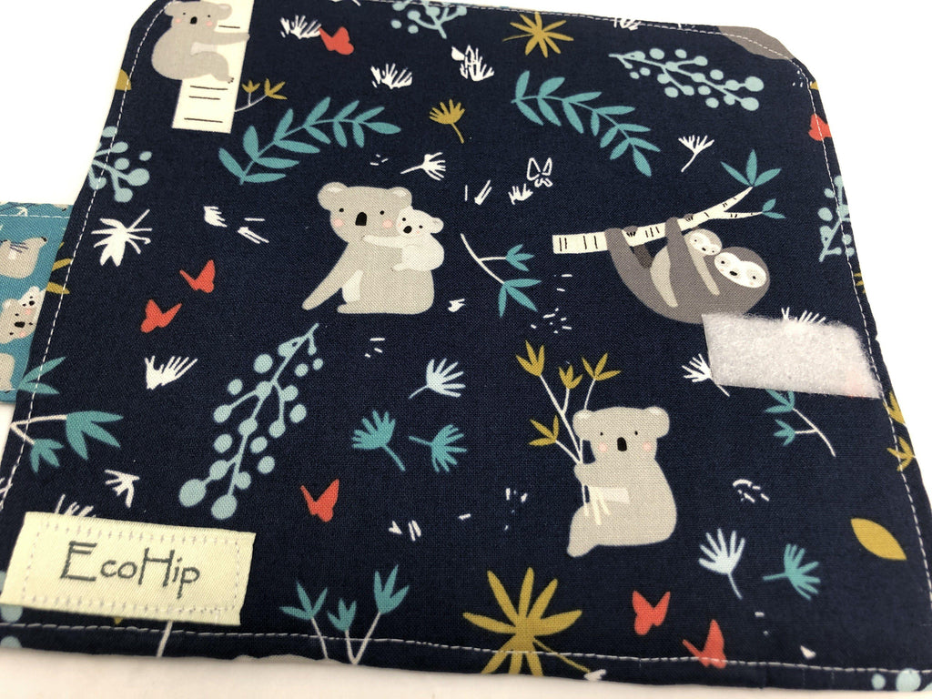 Tampon and Sanitary Pouch, Feminine Products Cozy, Tampon Wallet, Koala Bear - EcoHip Custom Designs