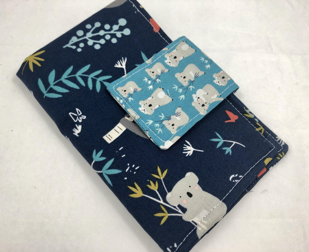 Tampon and Sanitary Pouch, Feminine Products Cozy, Tampon Wallet, Koala Bear - EcoHip Custom Designs